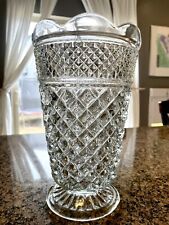 Vintage MCM Wexford Footed Vase ~ Scalloped Rim 10” Tall picture