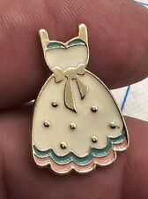 VTG Lapel Pinback Hat Gold Tone Tooth Enameled Dress Womens Dress picture