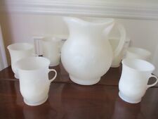 Vintage Kool- Aid frosted wt. pitcher, 6 match. cups and fabric carrying bag picture