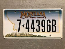 VINTAGE MONTANA LICENSE PLATE BIG SKY COUNTRY RANDOM LETTERS/NUMBERS NICE picture