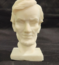 Vintage Abraham Lincoln White Stone Bust, 1960, 4 1/2 Inches Tall picture