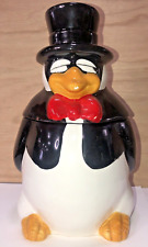 Rare, Jay Penguin Porcelain US 1985 Candy Jar, Lidded, 11