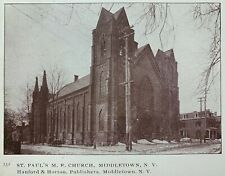 Postcard Middletown NY - c1900s St Paul's M. E. Church picture