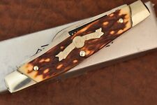 VINTAGE BOKER MADE IN USA OLDE STAG DELRIN PREMIUM STOCKMAN KNIFE NICE (16003) picture