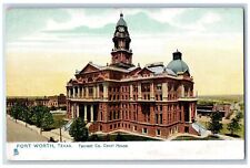 Forth Worth Texas TX Postcard Tarrant County Court House c1905's Tuck Antique picture
