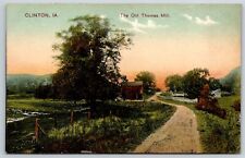 Clinton Iowa~Old Thomas Mill~Country Road~PCK Pub Co~c1910 Postcard picture