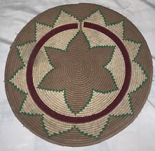D5 VTG 13.5” LARGE HANDMADE INDIAN NATIVE COIL WOVEN WEDDING YARN BASKET picture
