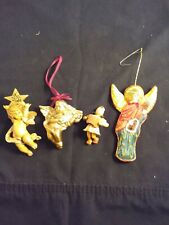 Mixed Lot of 4 four Vintage Christmas Ornaments Angels Cherubs Fontanini 1994  picture