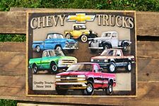 Chevy Trucks Tin Metal Sign - Truck - Since 1918 - Silverado - 3100 - Chevrolet  picture