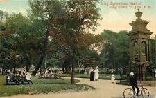 Saint John NB~King's Square~Head of King Street~Man on Bicycle~Ladies~1909 picture