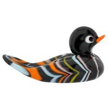 GlassOfVenice Murano Glass Swimming Duck - Black picture