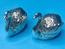 950 Sterling Silver Swan Salt and Pepper Shakers picture