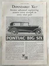 1930 magazine ad for Pontiac Big Six - Dependable Yes 2-door Sedan picture