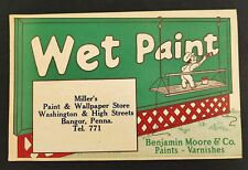 1950s vintage BENJAMIN MOORE PAINT cardboard SIGN bangor pa MILLERS wallpaper #2 picture