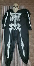 Vintage Skeleton Costume With Mask Made In Usa Large Halloween Adult picture