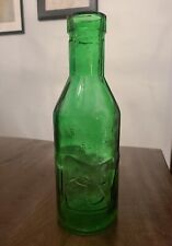 Vintage Green Glowy Absolutely Pure Milk Bottle picture
