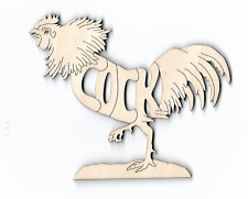 Rooster chicken Cock laser cut wood Magnet picture