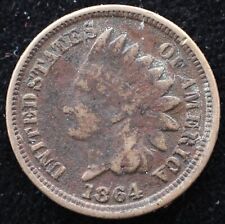 KAPPYSCOINS 8165  1864 CN CIVIL WAR USED AND DATED  INDIAN HEAD CENT DARK picture