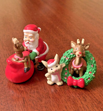 Vintage Applause 1989 Rudolph The Red Nose Reindeer FIgures - Lot of 2 picture