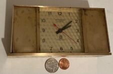 Vintage Metal Brass Clock, Wittnauer Electronic Brass Clock, Made in France picture
