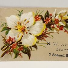 Antique Victorian 1880s NW Appleton Embossed Boston Business Card 2.5 x 1.5 01 picture