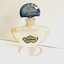 VTG Empty  Crystal Guerlain Shalimar Perfume Bottle 4 ” T w Stopper picture