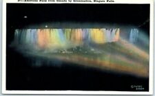 Postcard - American Falls, New York from Canada by Illumination, Niagara Falls picture