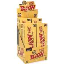 🍃😎 12 X RAW CLASSIC KING SIZE CONES - NATURAL UNREFINED ROLLING PAPERS 🍃 picture