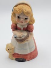 Vintage Jasco Adorabelles Bell 1978 Jasco Milk Maid Bell Bisque Bell Figurine picture