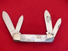 Case XX USA 84131 mint in box Big Chief mother of pearl 1998 canoe gunboat knife picture