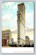 New York City NY, Times Building, Antique, Vintage Souvenir Postcard picture