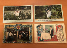Lot Of 4 Antique Postcards Humor Lovelorn Couples Pre-1914 Postcards picture