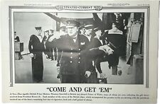 1941 ILLUSTRATED CURRENT NEWS WINSTON CHURCHILL BRITISH TARS PRINCE OF WALES WW2 picture