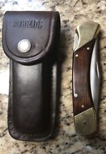 Vintage Schrade+ LB 7 Lockback Knife with Sheath   Made in USA picture
