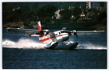 AIR BC AIR CANADA DEHAVILLAND DHC-6 TWIN OTTER 100 AIRPLANE ADVERTISING POSTCARD picture