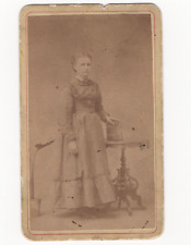 Antique Carte De Visite CDV Card Photograph Woman Standing Portrait T.Neibergall picture