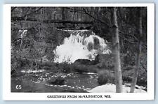 c1905 Greetings From McNaughton River Falls Wisconsin WI Correspondence Postcard picture