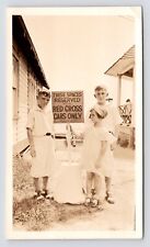 c1930s-40s~Kids at Police Department~Red Cross~Vintage Photograph picture