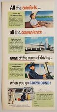 1953 Print Ad Greyhound Bus Comforts Driver Chicago,Illinois picture
