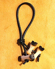 Three Miniature BSA Wood Badge Beads on a Zipper Pulls picture