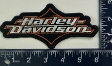 Authentic Vintage Harley-Davidson Orange Silver Black Emblem picture