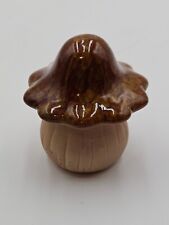 Gorgeous Retro Ceramic Mushroom 5” Indoor Figurine Brown  picture