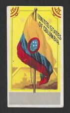 1890's H628 Trade Card - McLane's Flags of All Nations - United States Columbia picture