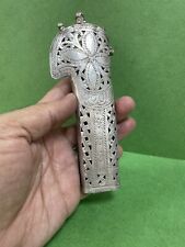 ANTIQUE MIDDLE EASTERN ARABIC SWORD Engraved  SILVER Handel 57grams R7 picture