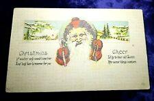 Vntg 1919 CHRISTMAS Postcard SANTA'S 