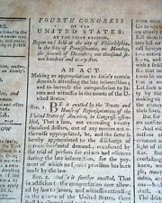 re. The Whiskey Rebellion Western Pennsylvania Insurrection G.W. 1796 Newspaper  picture