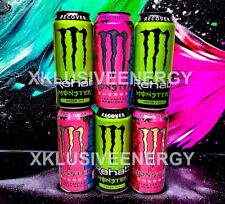 NEW RARE MONSTER REHAB GREEN TEA ULTRA FANTASY RUBY RED 6 FULL CANS picture
