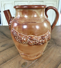 Beautiful vintage decorative tan Jug Pitcher in excellent condition 10-1/4