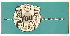 To The Public YOU Are The Telephone Company Vintage Card Stock Sign #1 picture