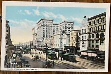 Busy Canal Street Trolley Cars & Autos 1920s New Orleans Louisiana LA picture